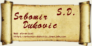 Srbomir Duković vizit kartica